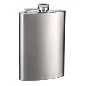 Chrome 8oz Hip Flask with Chrome Funnel